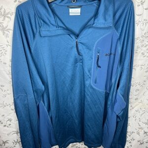 Columbia Blue Quarter-Zip Pullover size XXL